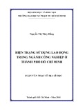 Luận văn Thạc sĩ Địa lí học: Hiện trạng sử dụng lao động trong ngành công nghiệp ở thành phố Hồ Chí Minh