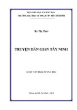 Luận văn Thạc sĩ Văn học: Truyện dân gian Tây Ninh