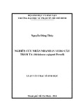 Luận văn Thạc sĩ Sinh học: Nghiên cứu nhân nhanh in vitro cây tràm ta (Melaleuca Cajuputi Powell)