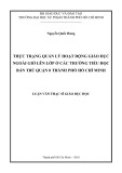 Luận văn Thạc sĩ Giáo dục học: Thực trạng quản lý hoạt động giáo dục ngoài giờ lên lớp ở các trường tiểu học bán trú quận 8 thành phố Hồ Chí Minh