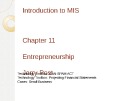 Lecture Introduction to MIS: Chapter 11 - Jerry Post