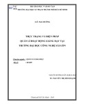 Luận văn Thạc sĩ Giáo dục học: Thực trạng và biện pháp quản lí hoạt động giảng dạy tại Trường Đại học Công nghệ Sài Gòn