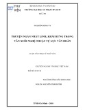 Luận văn Thạc sĩ Ngữ văn: Truyện ngắn Nhất Linh, Khái Hưng trong văn xuôi nghệ thuật Tự lực văn đoàn