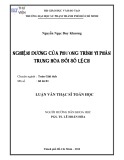 Luận văn Thạc sĩ Toán học: Nghiệm dương của phương trình vi phân trung hòa đối số lệch