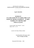 Luận văn Thạc sĩ Địa lý học: Đánh giá các khu kinh tế cửa khẩu phía Nam dưới góc độ địa lý kinh tế - xã hội - Nghiên cứu trường hợp tỉnh An Giang