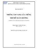 Tóm tắt Luận văn Thạc sĩ Ngữ văn: Những âm vang của tiếng thơ Hồ Xuân Hương