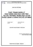 Luận văn Thạc sĩ Quản lý giáo dục: Thực trạng quản lý hoạt động giáo dục giới tính tại các trường trung học cơ sở thuộc quận 4 thành phố Hồ Chí Minh