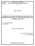 Luận văn Thạc sĩ Sinh học: Nghiên cứu đa dạng sinh học và sinh thái họ Quao (Bignoniaceae juss. 1789) trong hệ thực vật Nam bộ - Việt Nam