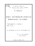 Luận văn Thạc sĩ: Hàm tử Ext trong phạm trù các không gian lồi địa phương