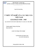 Luận văn Thạc sĩ Văn học: Ý thức về nghề của nhà văn Việt Nam giai đoạn 1930 - 1945 (Qua một số tuyên ngôn nghệ thuật và sáng tác tiêu biểu)