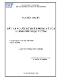 Luận văn Thạc sĩ Văn học: Đất và người xứ Huế trong ký của Hoàng Phủ Ngọc Tường