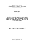 Luận văn Thạc sĩ Giáo dục học: Tổ chức sinh viên học tập theo nhóm trong dạy học phần Tĩnh điện – chương trình Vật lý đại cương của Trường Cao đẳng Công nghệ