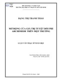 Luận văn Thạc sĩ Toán học: Mở rộng của giá trị tuyệt đối phi Archimede trên một trường