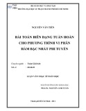 Luận văn Thạc sĩ Toán học: Bài toán biên dạng tuần hoàn cho phương trình vi phân hàm bậc nhất phi tuyến