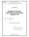 Luận văn Thạc sĩ Văn học: Đặc điểm của tùy bút trong Văn học cách mạng Việt Nam giai đoạn 1954 - 1975