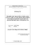 Luận văn Thạc sĩ Tâm lý học: Tìm hiểu mức độ tưởng tượng sáng tạo của trẻ 5 - 6 tuổi trong hoạt động vẽ ở một số trường mầm non tại thành phố Biên Hòa, tỉnh Đồng Nai