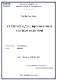 Luận văn Thạc sĩ Toán học: Lý thuyết sự xác định duy nhất các hàm phân hình