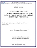 Luận văn Thạc sĩ Khoa học Toán học: Nghiên cứu didactic về phép kéo theo và phép tương đương trong dạy và học Toán ở trung học phổ thông