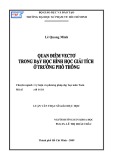 Luận văn Thạc sĩ Giáo dục học: Quan điểm vectơ trong dạy học Hình học giải tích ở trường phổ thông