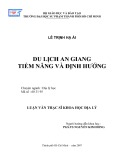 Luận văn Thạc sĩ Khoa học địa lý: Du lịch An Giang tiềm năng và định hướng