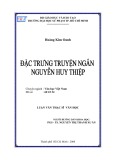 Luận văn Thạc sĩ Văn học: Đặc trưng truyện ngắn Nguyễn Huy Thiệp