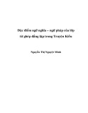 Đề tài: Đặc điểm ngữ nghĩa - ngữ pháp của lớp từ ghép đẳng lập trong Truyện Kiều