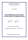 Luận văn Thạc sĩ Toán học: Xấp xỉ biến đổi Laplace ngược và công thức cầu phương nội suy