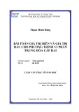 Luận văn Thạc sĩ Toán học: Bài toán giá trị biên và giá trị đầu cho phương trình vi phân trung hòa cấp hai