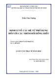 Luận văn Thạc sĩ Toán học: Định lí về các hệ tử phổ dụng đối với các nhóm đối đồng điều