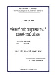 Luận văn Thạc sĩ Địa lý học: Vấn đề tổ chức du lịch sinh thái ở Cần Giờ - TP Hồ Chí Minh