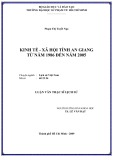 Luận văn Thạc sĩ Lịch sử: Kinh tế - xã hội tỉnh An Giang từ năm 1986 đến năm 2005