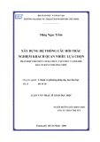 Luận văn Thạc sĩ Giáo dục học: Xây dựng hệ thống câu hỏi trắc nghiệm khách quan nhiều lựa chọn phần Hợp chất hữu cơ đa chức, tạp chức và Polime ban cơ bản ở trường THPT