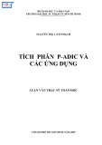 Luận văn Thạc sĩ Toán học: Tích phân P-adic và các ứng dụng