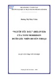 Luận văn Thạc sĩ Văn học: “Người yêu dấu” (Beloved) của Toni Morrison dưới góc nhìn huyền thoại