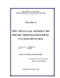 Luận văn Thạc sĩ Toán học: Tiêu chuẩn loại Massera cho phương trình đạo hàm riêng của hàm trung hòa