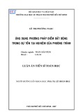 Luận án Tiến sĩ Toán học: Ứng dụng phương pháp điểm bất động trong sự tồn tại nghiệm của phương trình