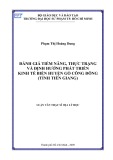 Luận văn Thạc sĩ Địa lý học: Đánh giá tiềm năng, thực trạng và định hướng phát triển kinh tế biển huyện Gò Công Đông (tỉnh Tiền Giang)