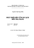 Luận văn Thạc sĩ Địa lý học: Phát triển bền vững du lịch biển Nha Trang