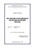 Luận văn Thạc sĩ Giáo dục học: Thực trạng công tác phát triển đội ngũ giáo viên trung học phổ thông tỉnh Cà Mau