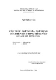 Luận văn Thạc sĩ Ngôn ngữ học: Cấu trúc, ngữ nghĩa, ngữ dụng của phép nối trong tiếng Việt (so sánh với tiếng Anh)