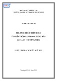 Luận văn Thạc sĩ Ngôn ngữ học: Phương thức biểu hiện ý nghĩa thời gian trong tiếng Hàn (so sánh với tiếng Việt)