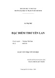 Luận văn Thạc sĩ Văn học: Đặc điểm thơ Yến Lan