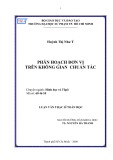 Luận văn Thạc sĩ Toán học: Phân hoạch đơn vị trên không gian chuẩn tắc