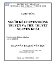 Luận văn Thạc sĩ Văn học: Người kể chuyện trong truyện và tiểu thuyết Nguyễn Khải