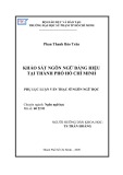 Phụ lục Luận văn Thạc sĩ Ngôn ngữ học: Khảo sát ngôn ngữ bảng hiệu tại thành phố Hồ Chí Minh