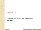 Lecture Business statistics in practice (7/e): Chapter 12 - Bowerman, O'Connell, Murphree