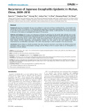 Recurrence of japanese encephalitis epidemic in wuhan, china, 2009–2010