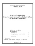 Sáng kiến kinh nghiệm: Ứng dụng phương pháp hàm số để tìm giá trị lớn nhất, giá trị nhỏ nhất