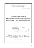 Sáng kiến kinh nghiệm: Phương pháp hướng dẫn học sinh giải bài tập phần điện xoay chiều