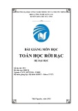 Bài giảng môn học Toán học rời rạc